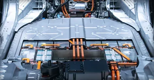 Chassis of the electric car with powertrain