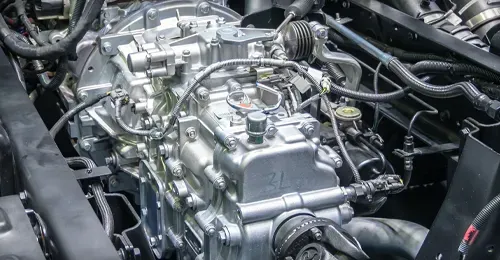 truck diesel engine closeup